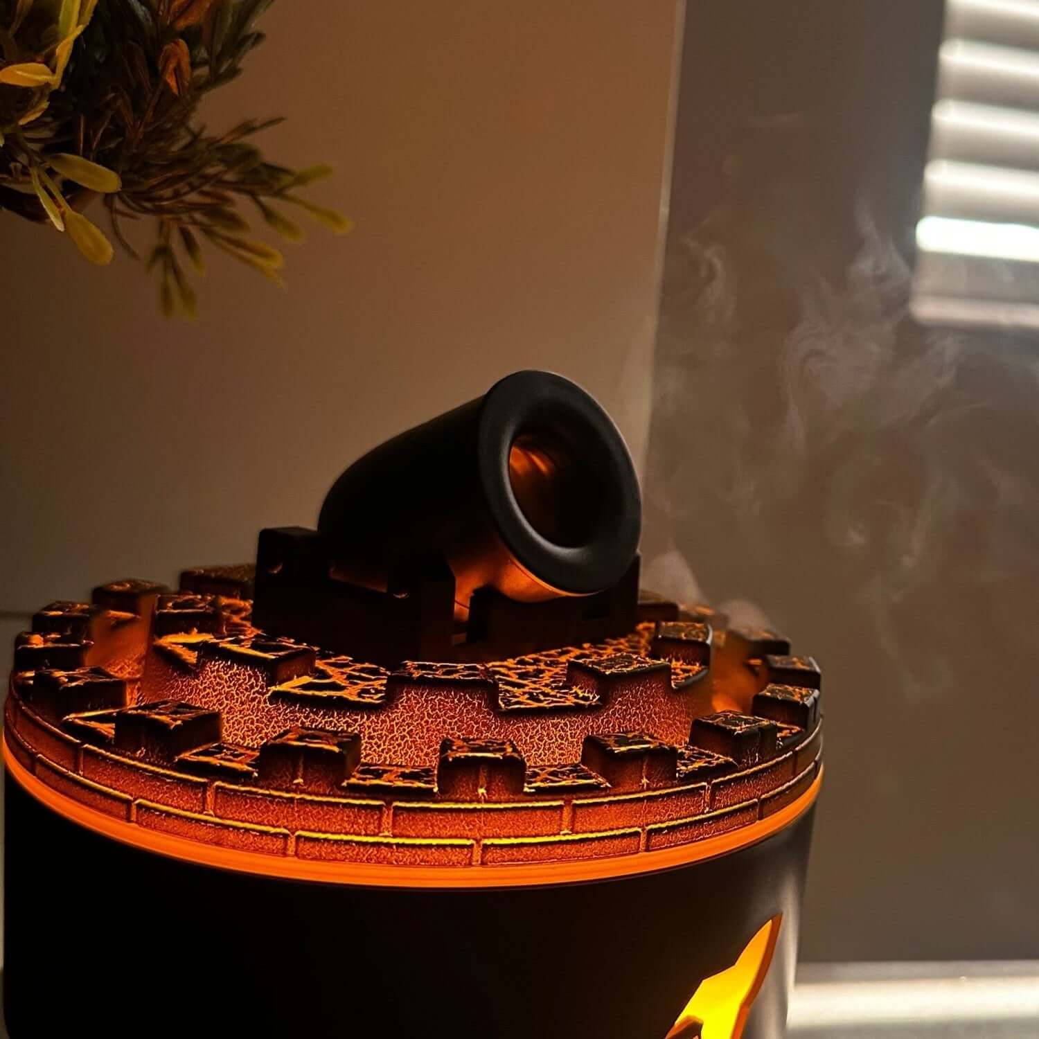 CannonAir™ with intricate design and smoke rising, showcasing a unique air freshener aesthetic.